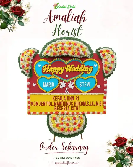 Papan Bunga Pernikahan Kareng Lor